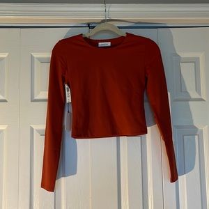 Rose Aritzia stretch top